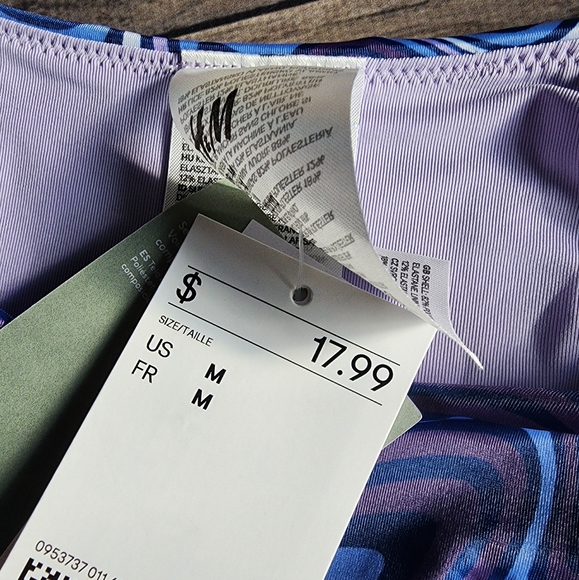 NWT H&M purple + blue swim bottoms - Picture 3 of 8